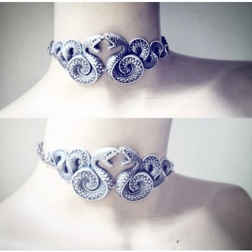 Serpents choker necklace,Snake Lover, Herpetologist Gift, Reptile Lover Gift