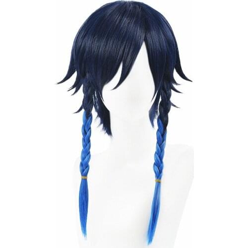 Genshin Impact Anime Wig Wendy Gradient Color Wig Chemical Fiber Hair Layer Short Anti-warping Cosplay Wig Cosplay Dress Up