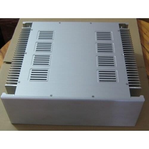 4315A Silver aluminum chassis sides radiator amplifier chassis/AMP case Enclosure / headphone amp case / PSU Box DIY