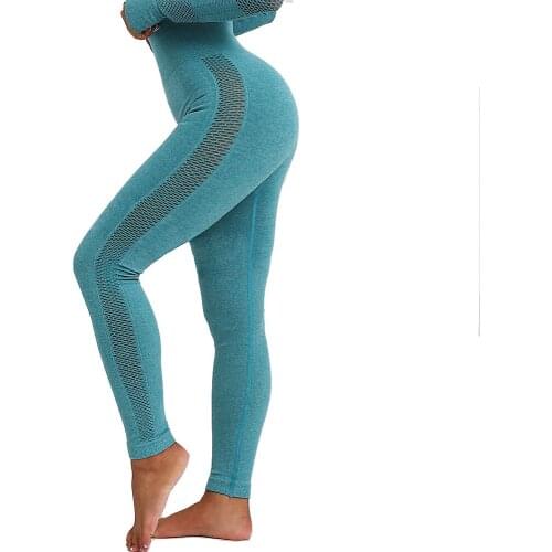 Mesh Sexy Leggings Womens Pants Seamless Yoga Set Gym Clothing Fitness Leggings+ Shirts Sport Suit Women Long Sleeve Tracksuit