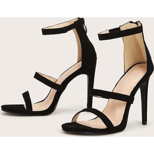 2021 Sexy High Heels New Women Pumps Comfort Women Shoes Block Heels Ladies Shoes Zipper Women Heels Female Shoes Women Sandals