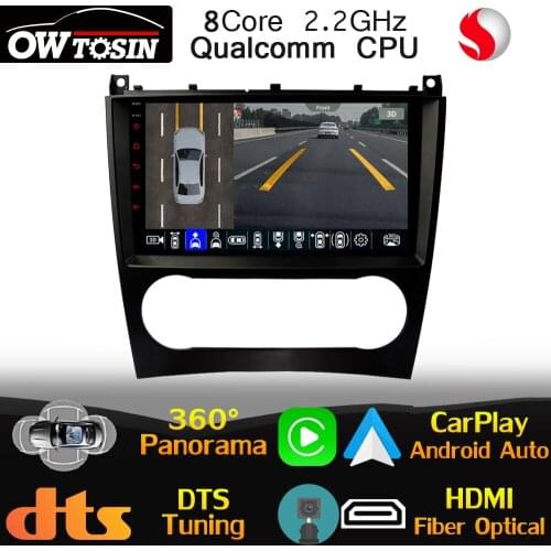 Qualcomm 8Core Android For Mercedes Benz C CLC CLK Class W203 W209 Car GPS Radio 360 Panoramic CarPlay 4G LTE HDMI DTS HIFI DSP