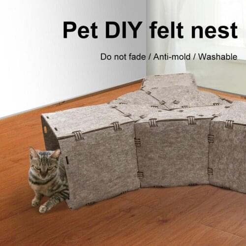 Felt Pet Tunnel Cat Felt Green Crinkly Kitten Tunnel Toy With Ball Play Fun Felt cloth chat Toys