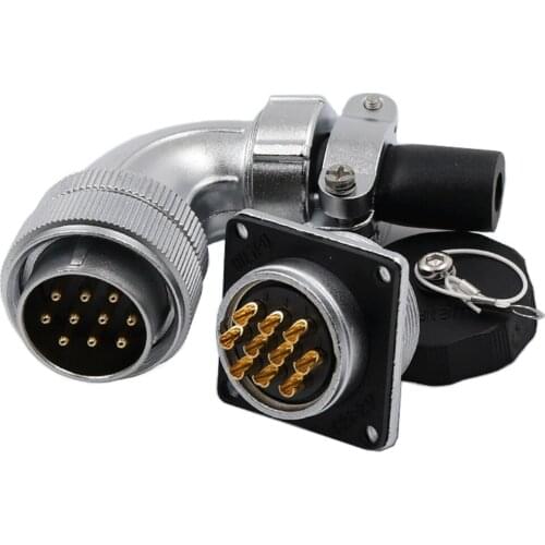 WS32 TS+Z Right-angle 90 Degree M32 4Pin 6Pin 8Pin 10 Pin 11Pin 13Pin 19Pin Waterproof Connector Outdoor Electrical Panel Mount