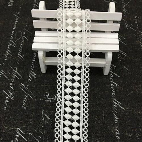15Yards 4cm Wide Hot Sale White Lace DIY Sewing Material Trim Applique Dentelle Sewing Craft Embroidered Flower Lace Accessories