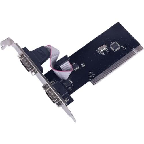 2 Port PCI Serial RS232 DB9 Adapter Card Controller Support Desktop Computer Card PCI To Com Expansion Card