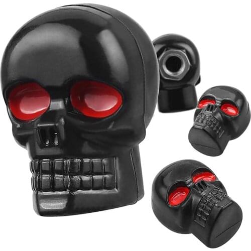 4 Pcs/Set Universal Motorcycle Plastic & Steel Skull License Plate Frame Bolts Screws Caps Fastener Bolts Motorcycle Nut