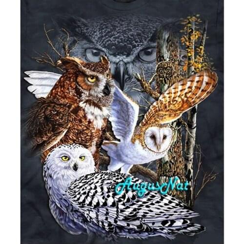 Owls diamond painting full round animals wall art 5d diy diamond dotz kits diamond paint on canvas crystal embroidery birds gift