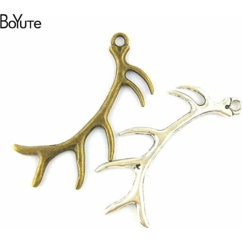 BoYuTe (20 Pieces/Lot) 30*67MM 2 Colors Vintage Zinc Alloy Animals Deer Pendant Charms Diy Jewelry Making Accessories