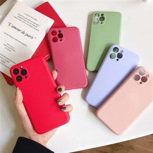 Case For Samsung S20 Ultra S20 S10 S9 S8 Plus Phone Cover For Samsung Note 20 10 9 8 Etui Solid Color Soft Liquid Silicone Coque