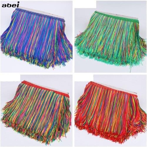 20cm 2Yards Fringe Tassel Lace Fabric Stage Performance Wedding Party Dance Dress Decorative LACE RIBBON DIY Sewing Accessories