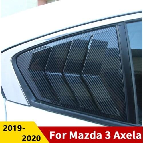 For Mazda 3 Axela 2019 2020 Car Rear Quarter Panel Side Vent Window Louver Cover Car Styling Accessories
