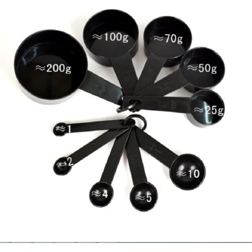 Measuring Spoons Sets Teaspoon Coffee Sugar Scoop Measuring Cups Stainless Steel/Plastic Handle Kitchen Tools Baking Accessories