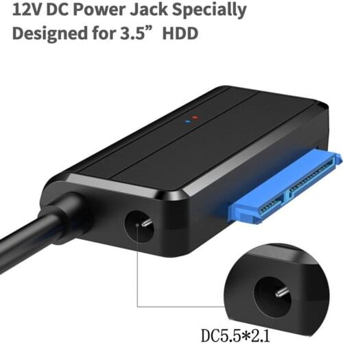 USB 3.0 to 2.5/3.5inch SATA SSD Hard Disk Drive Converter Cable Adapter for PC