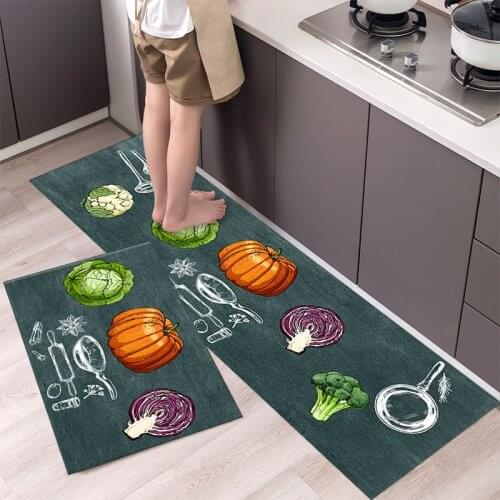 Waterproof Oilproof Kitchen Mat Antislip Bath Mat Soft Bedroom Floor Mat Living Room Carpet Doormat Kitchen Rug