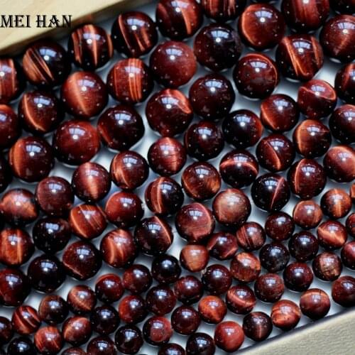 Meihan Free shipping Grade A+ 12mm natural red tiger eye stone beads wholesale for jewelry making desgin