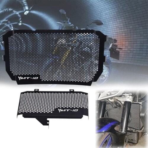 Motorcycle Accessories Black Radiator Guard Protector Grille Grill Cover For YAMAHA MT10 MT-10 MT 10 2016-2017