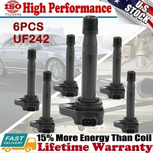6 Ignition Coil Pack for Honda Accord Acura V6 3.0L 3.5L Odyssey 2000-2007 UF242