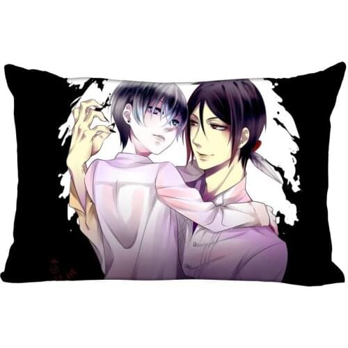 Custom Pillowcase Cover Black Butler Square Zipper Pillow Cover (Two Sides) Print Your Pictures Cool Pillow Cases