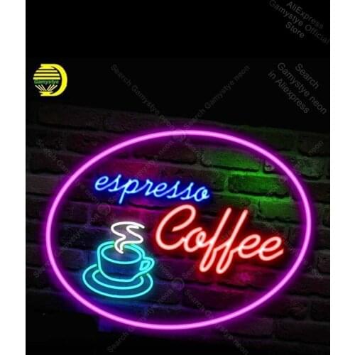 Neon Sign Espresso Coffee Neon Signs for Restaurant Glass Shopping Hall Sign outdoor lighting store Neon Lamp Bulb Games Neon