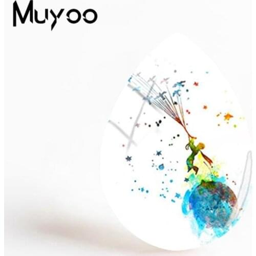 2018 New The Little Prince With Fox Jewelry Art Photo Tear Drop Glass Cabochon Hand Craft Cabochons Gifts Women