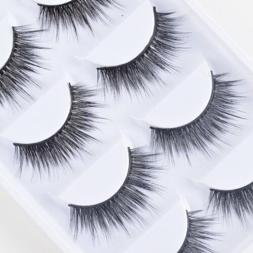 NEW 5 pairs mink eyelashes false lashes mink 3d fake eyelash extension make up cilios natural long cruelty free lash