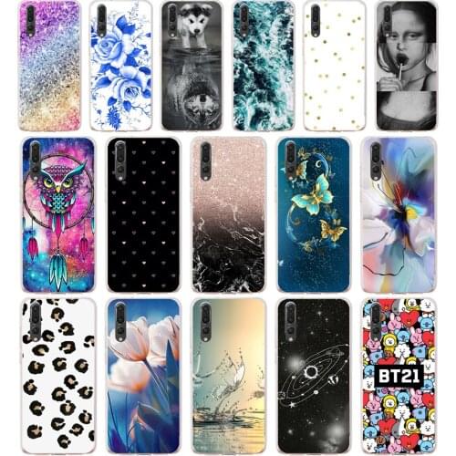 O case cover for huawei p20 pro case back cover silicone 360 full protective P 20 pro Coque etui clear