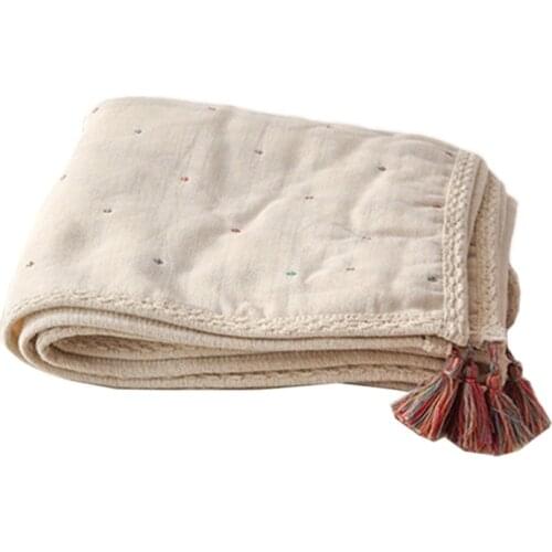 Newborn Swaddling Blankets 6 Layers Muslin Organic Baby Blanket Swaddle Wrap Soft Toddler Stroller Bedding Blankets Bohemia H3CD