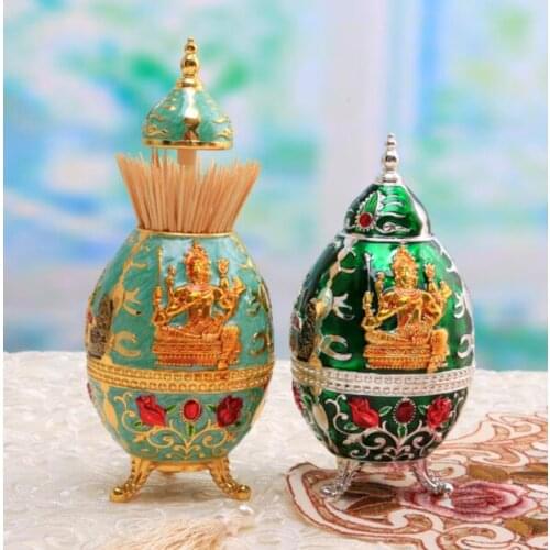 Luxury automatic metal toothpicker Holders automatic toothpick dispenser toothpick crossbow toothpikcer container house YQT063