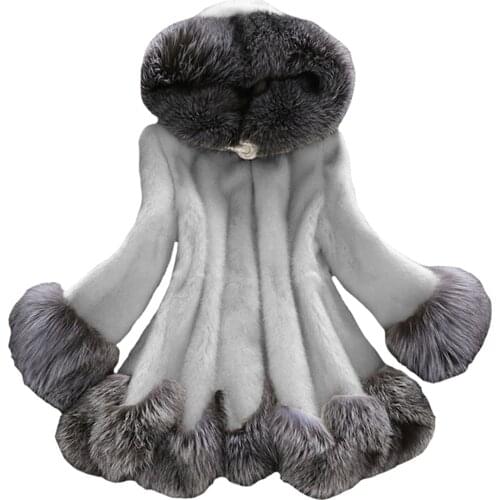 Luxury Ladies Fur Coats Large Size 5XL Faux Fur Suede Warm Plush Jacket Women Long Sleeves Autumn Winter Fashion Mink Fur Coat