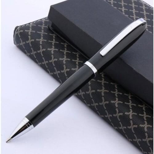 Luxury High quality brand baoer fat 516 metal Silver piece gift black Ballpoint Pen Business Office school supplies