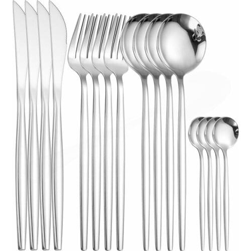 Tablewellware Silverware Set Tableware Stainless Steel Cutlery Set Fork Spoon Knife Kitchen Dinner Set Western Home Dinnerware
