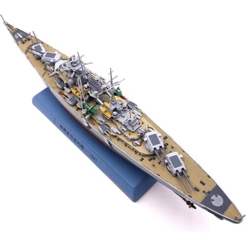 World of Warships 1/1000 KMS Bismarck Battleship Finished Model Alloy Hull Military Ornaments Simulation Static Model Collection