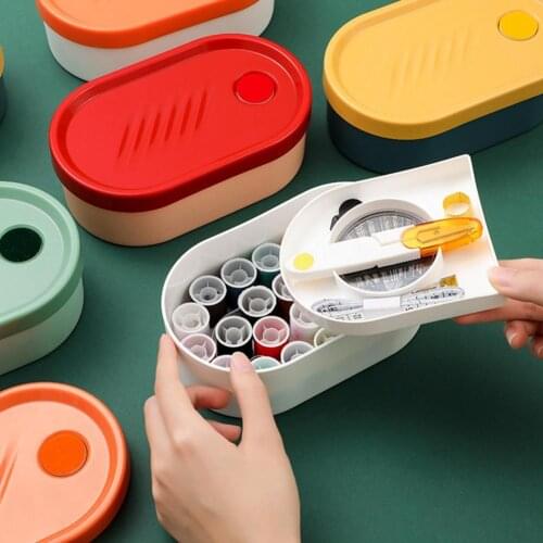 Premium 1 Set Practical Needle Thread Storage Box Sewing Kit Tool PP Sewing Thread Container Convenient for Women