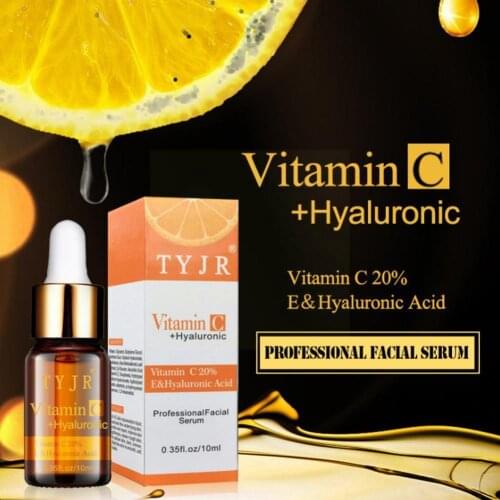10ml Pure Vitamin C Serum Liquid Freckle Removal Acne Scars Moisturizing Serum Anti-wrinkle Acid VC Anti-aging Face Hyaluro M3F7