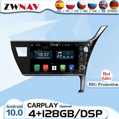 2 Din Carplay Android 10 Radio Receiver For Toyota Corolla 2016 2017 2018 Audio Stereo Video Player CAR GPS Navigation Head Unit
