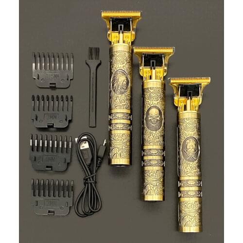 2021 USB NEW T9 0MM Washable Rechargeable Electric Hair Clipper Professional Barber Trimmer With Carbon Steel Cutter Head Beard