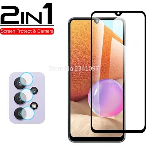 2IN1 Full Cover Screen Protector for Samsung A32 A31 4G A32 5G Tempered Glass for Galaxy A 31 A 32 Camera Lens Protective Glass