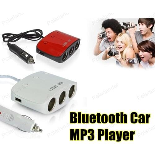 Bluetooth Car Kit FM Transmitter MP3 Player 3.5mm Audio AUX TF card Slots Dual USB Car Charger For iPhone Samsung GPS