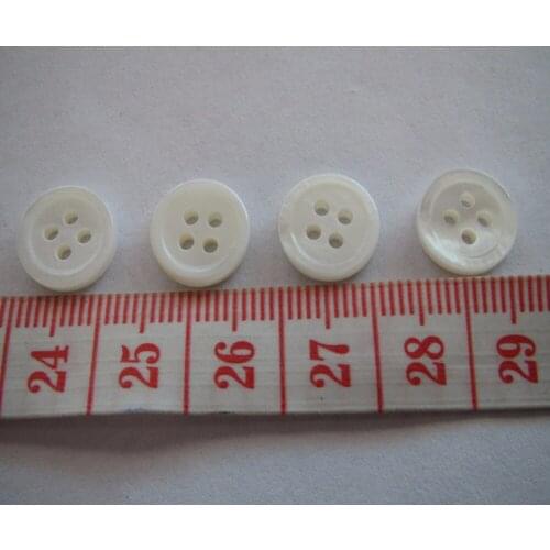 Free shipping 12mm shirt shell button fashion blouse mother of shell button double white round edge button 100pcs