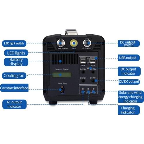 ES-750 Energy Storage Power Portable solar inverter with lithium battery for charge phone and light use for outdoor travel
