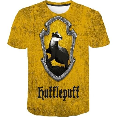 2021 New Summer Short Sleeve T Shirt Slytherin 3D Printed Men Women Children Fashion Streetwear Boy Girl Kids Cool Tops Snake