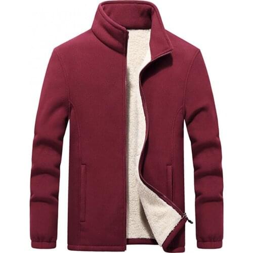 40%HOTMen Winter Long Sleeve Warm Soft Coat Double-sided Plush Large Jacket Outwear