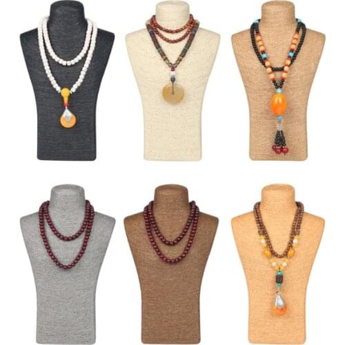 H36cm Nice Necklace Hanger Jewelry Display PVC Bust Shape Exhibitor Show Necklaces Pendants Mannequin Holder Jewellery Stand