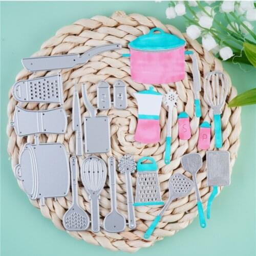 InLoveArts Kitchen Utensils Metal Cutting Dies Mold Decoration Scrapbooking Embossing Paper Craft Mould Punch Stencils New 2021