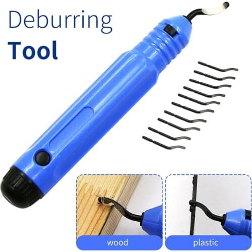 1 Set Tools Fixed Handle Plastic Burr Pocket Knife Scraper Blades Trimming Neaten Deburring Head Cutter Pocket Deburring Tool