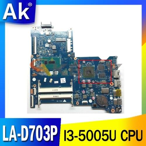 Akemy 854940-601 854940-001 For HP 15-AY 15-AC 15-BD Notebook Laptop Motherboard BDL50 LA-D703P I3 5005U Test Ok Fast Ship