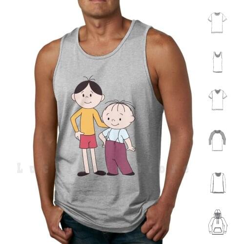 Bolek And Lolek tank tops vest sleeveless Bolek Lolek Friend Retro Vintage Cartoon Soviet Russia Russian