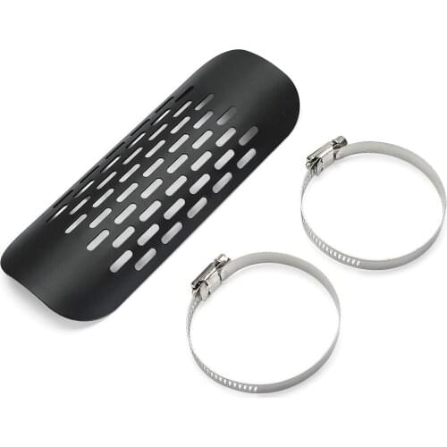 Motorcycle Black Exhaust Muffler Pipe Heat Shield Cover Heel Guard For Harley Dyna Fatboy Softail Low Rider Honda Yamaha