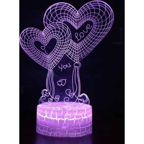 Novelty 3D Lamp Cute Toy Gift Abstract Artist Graphics Cartoon Atmosphere Lamp For Children Kids Room Night Lights USB Led Decor